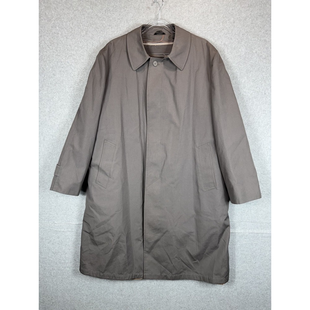Vintage Foreman & Clark Coat Mens 44 Short Gray Thermolite Lined Overcoat‎ 90s